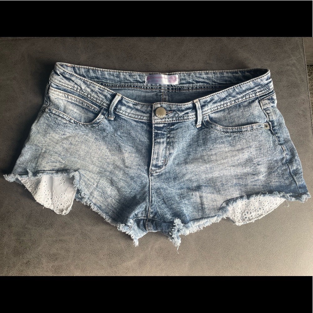 Cut off distressed jean shorts